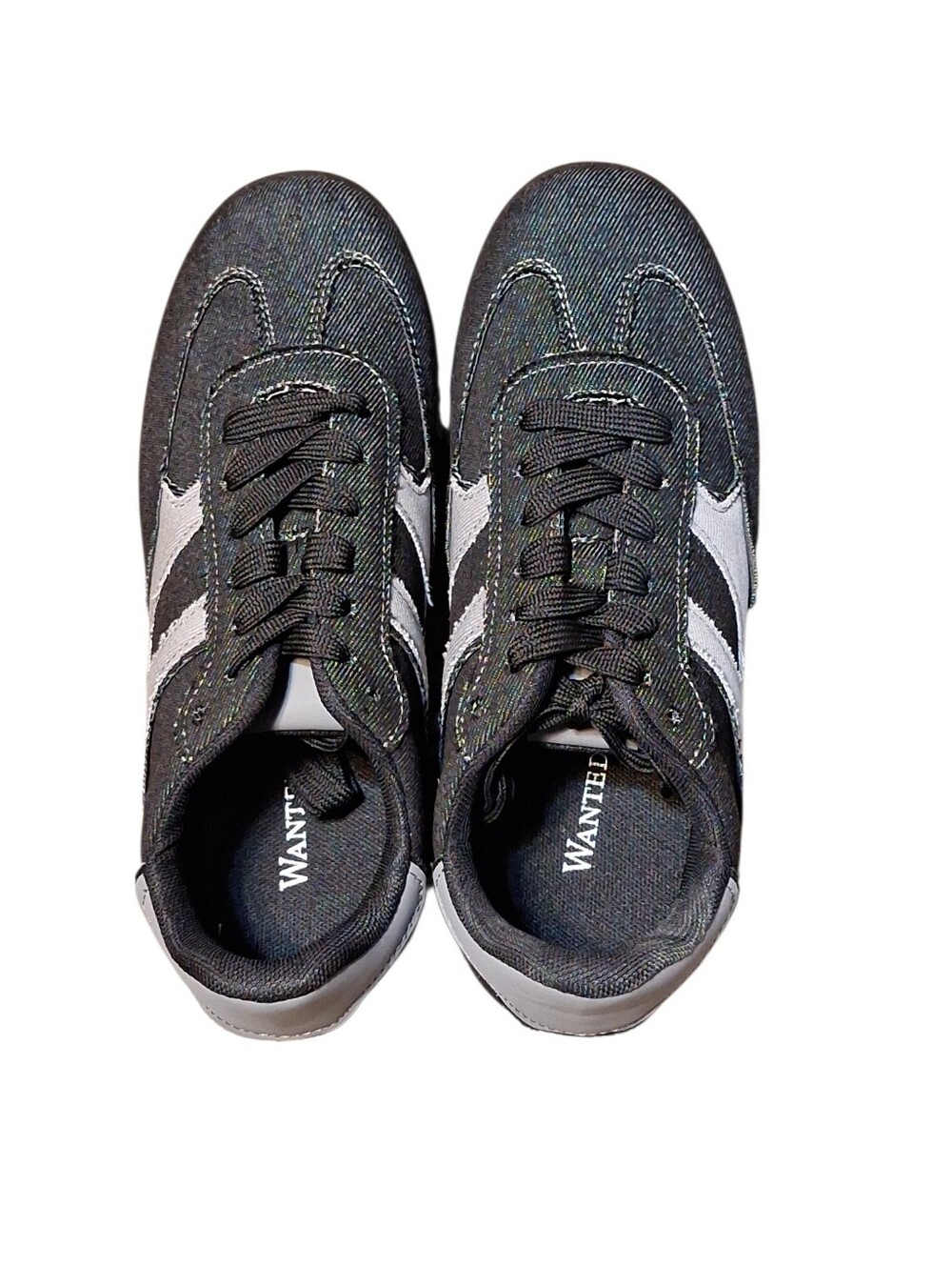 NIB Wanted Brighton Black Denim Sneakers